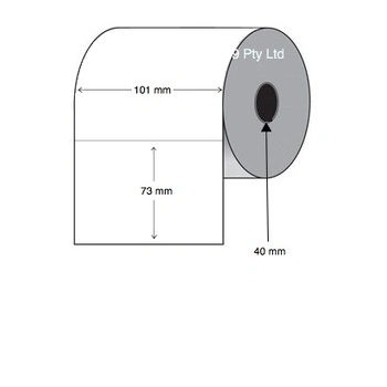 Thermal Transfer Labels 101mm x 73mm Core Paper Matte (10 Rolls of 650)