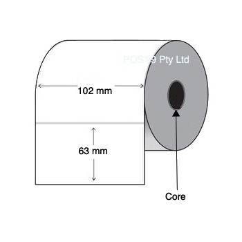 Thermal Transfer Labels 102mm x 63mm Paper Gloss Permanent  (10 Rolls of 1,000)