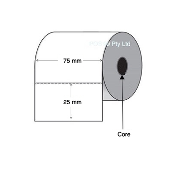 Thermal Transfer Labels 70mm x 25mm x 76mm Core Permanent (4 Rolls of 5,000)