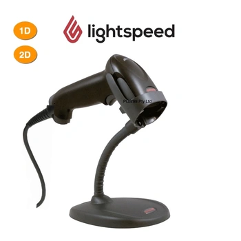 LightSpeed PC / Mac Barcode Scanner 1D /2D USB, Stand, Black