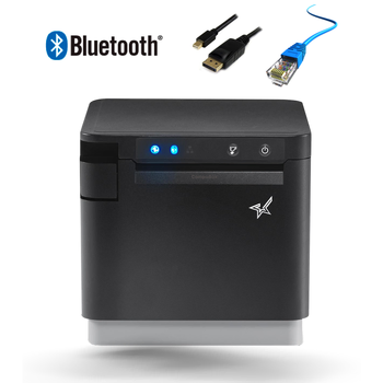 STAR mC-Print3 Thermal Receipt Printer - Auto-cutter, Bluetooth, USB, Ethernet - Black