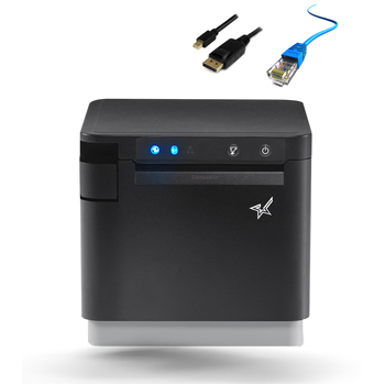STAR mC-Print3 Thermal Receipt Printer - Auto-cutter, USB, Ethernet - Black