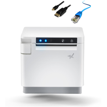 STAR mC-Print3 Thermal Receipt Printer - Auto-cutter, USB, Ethernet - White
