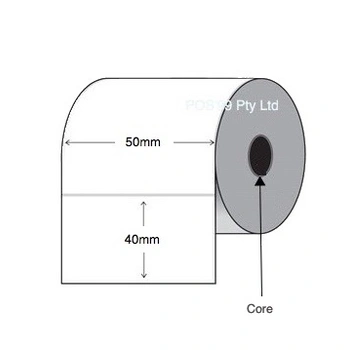 Direct Thermal Synthetic Labels 50mm W x 40mm H (1,000 Labels Per Roll)