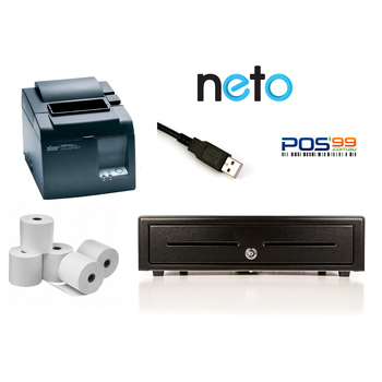 NETO MaroPost Apple Mac / Windows PC Bundle no.3 STAR TSP143IIIU (TSP100 Eco) USB Thermal Printer, Cash Drawer