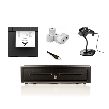 NETO MaroPost Apple Mac / Windows PC Bundle No.6 Epson TM-M30III USB/ETH Thermal Printer, Corded USB Scanner, Cash Drawer, Paper