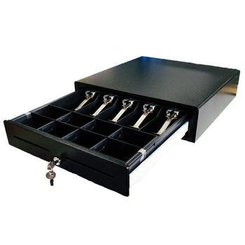 POSBOX EC-410 Heavy Duty Cash Drawer 5 Note/8 Coin (Black)