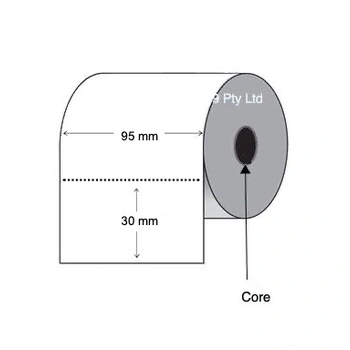 Direct Thermal Labels 95mm x 30mm (10 Rolls of 1,000) Perforated