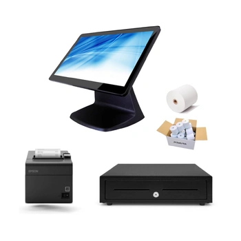 ELEMENT 15 Inch J6412 Touch POS Terminal Win 11 + Epson Thermal Printer USB SER + Cash Drawer + Paper