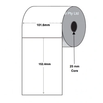 Direct Thermal Labels 101.6mm x 152.4mm x 25mm Core (10 Rolls of 400) - Neto Pick and Pack compatible