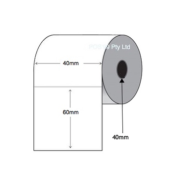 Ishida UNI5 Scale Direct Thermal Sticky Labels 40mm x 60mm Permanent Adhesive