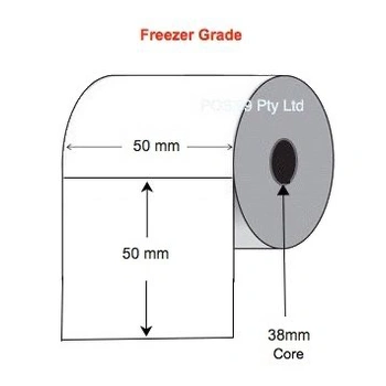Direct Thermal Labels 50mm x 50mm x 38mm (10 Rolls of 1,000) Freezer Grade
