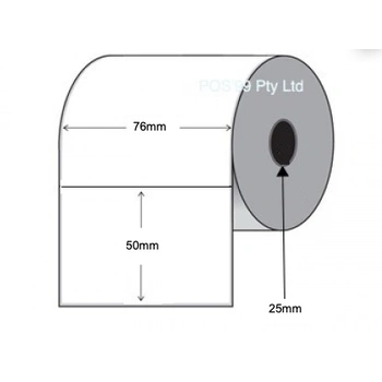 Direct Thermal Labels 76mm x 50mm Permanent Or Removable Adhesive (10,000) Non Perforated