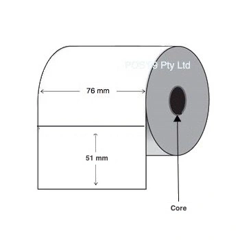 Direct Thermal Labels 76mm x 51mm (4 Rolls of 1,500) 