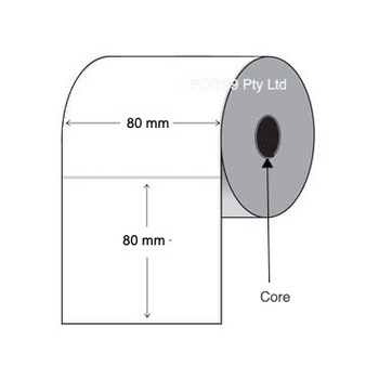 Direct Thermal Labels 80mm x 80mm (Rolls of 500)