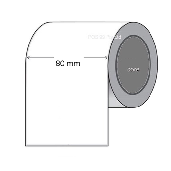 Direct Thermal Labels 80mm x 80 meters Core 8 Rolls Continuous