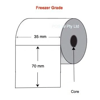 Direct Thermal Labels 35mm x 70mm (10 Rolls of 650) Freezer Grade
