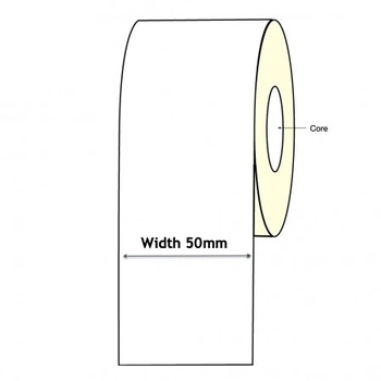 Inkjet Labels 50mm Wide x 30m x 50mm Core Permanent Continuous Back Slit Synthetic Gloss
