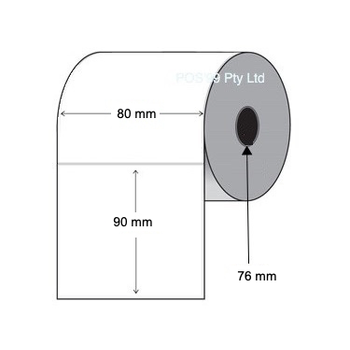 Thermal Transfer Labels 80mm x 90mm x 76mm Core (4 Rolls of 1,500 LPR)
