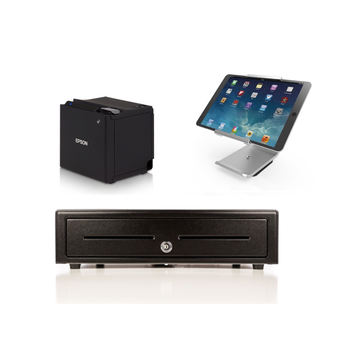 LightSpeed Restaurant (Kounta) Bundle No.3 - Epson TM-M30III ETH Printer + Cash Drawer  + iPad Stand