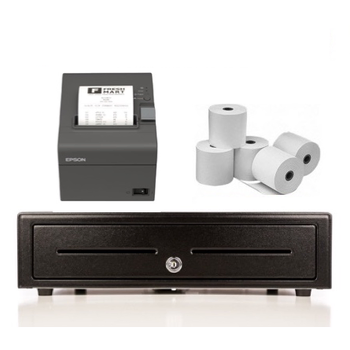 Simple Salon Bundle No.3 - USB Receipt Printer, Cash Drawer, Paper (Windows or Mac)