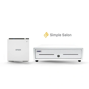 Simple Salon Bundle No.4 - All White - USB Receipt Printer, Cash Drawer (Windows Or Mac, Optional Paper)