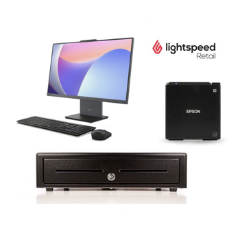 Lightspeed Retail R-Series and X-Series Bundle No.32 - Lenovo 24" Touch Computer, Receipt Printer, Cash Drawer Keyboard Mouse