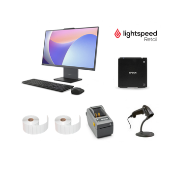 Lightspeed Retail X POS Bundle No.36 - Touch POS Terminal 24" i5, Epson Receipt Printer, Zebra Label Printer, Labels, Scanner