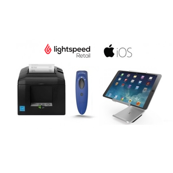 LightSpeed Retail X-Series POS iPad Compatible Bundle No.46 - Receipt Printer, Cordless Scanner, iPad Stand