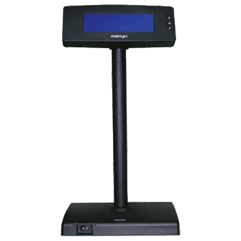 Posiflex Pole Display with base PD7600 4 line Display 300mm Pl RS232 Interface