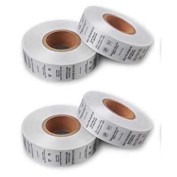 Clothing SeatBelt Polyester Label Roll on 76mm Core - 45mm width - Polyester Label Roll on 38mm Core -16mm width - 100 meter per roll - 4 Rolls