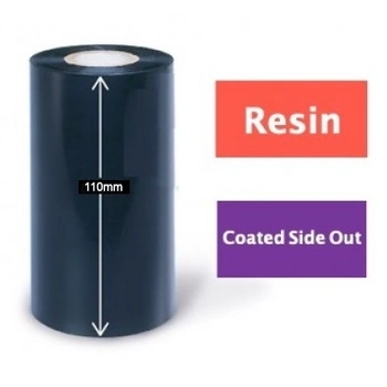 Thermal Transfer Ribbon Resin 110mm x 70m - For 4 Inch Desktop Label Printers (Box of 10)