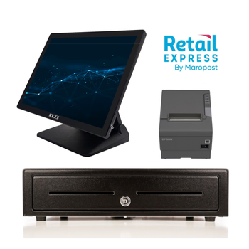 Retail Express Bundle No.6 - Nexa i3 15" inch Touch Screen, Epson TM-T82III USB Thermal Printer, Cash Drawer