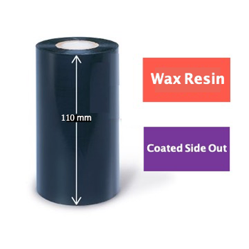 Thermal Transfer Ribbon Wax Resin 110mm X 300m (Box of 5)