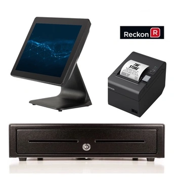 Reckon Cloud POS Compatible Terminal Bundle -  15 Inch Touch Terminal, Epson USB Receipt Printer, Cash Drawer, Keyboard Mouse