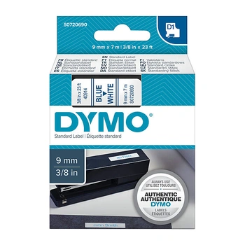 DYMO D1 Label Tape 9mm x 7m, Blue on White (S0720690)