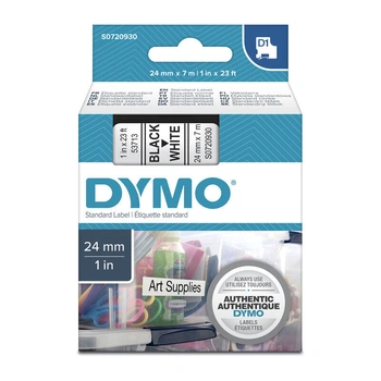 DYMO D1 Label Tape 24mm x 7m, Black on White (S0720930)