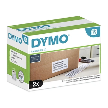 DYMO LabelWriter 4XL Labels 102mm x 59mm, 2 Rolls of 575 (S0947420)