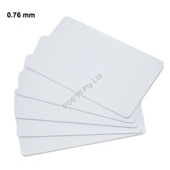 Plain White 0.76mm Card for the ZC300 ID Printer - No Mag Stripe Hi-co (500 units)