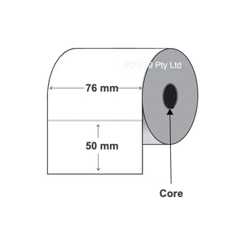 Silver Mylar Thermal Transfer Labels 76mm x 50mm x 76mm