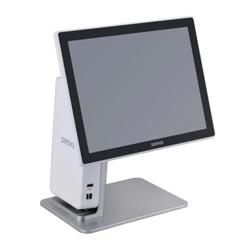 SAM4S FORZA 15” Touch POS Terminal with Intel i3 7100U CPU, 4GB DDR4 RAM, 128G SSD, Windows 10 IOT 64 Bit White and Silver