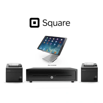 Square Restaurant Kit - Square iPad Compatible POS + Kitchen Printer + Cash Drawer + Stand