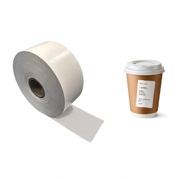 8 x Square POS Compatible Linerless Removable Label Rolls 40mm 58mm or 80mm wide