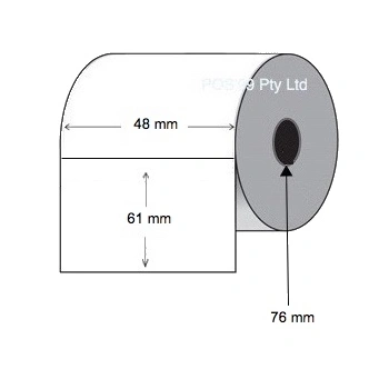 Colour Direct Thermal Labels 48mm x 61mm x 76mm (6 x Rolls Of 370) Removable