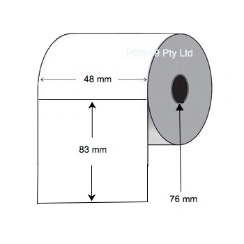 Direct Thermal Labels 48mm x 83mm x 76mm Core  (7 Rolls of 2,000) Permanent