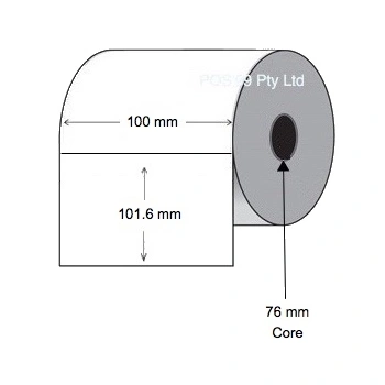 Direct Thermal Labels 100mm x 101.6mm x 76mm Core (3 Rolls of 1,400) Permanent