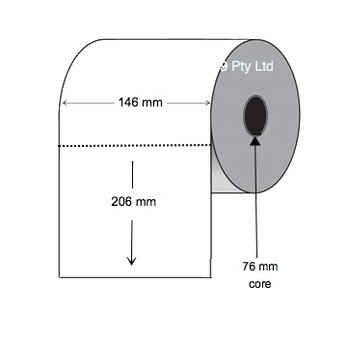 Direct Thermal Labels 146mm x 206mm x 76mm (W x H x C) (4 Rolls of 700) Permanent Perforated