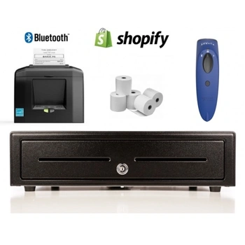 Shopify Bundle No.12 - STAR Bluetooth Printer, 2D Socket Scanner, Cash Drawer, Paper