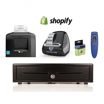 Shopify Retail Ready Bundle No.13 - Receipt Printer, Barcode Printer, Labels, 2D Scanner, Cash Drawer