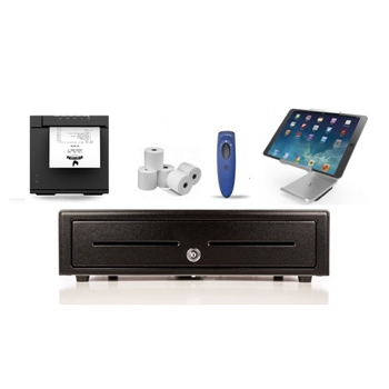 Shopify Bundle No.6 - Epson Bluetooth Printer, iPad Stand, 2D Socket Scanner, Cash Drawer, Optional Paper